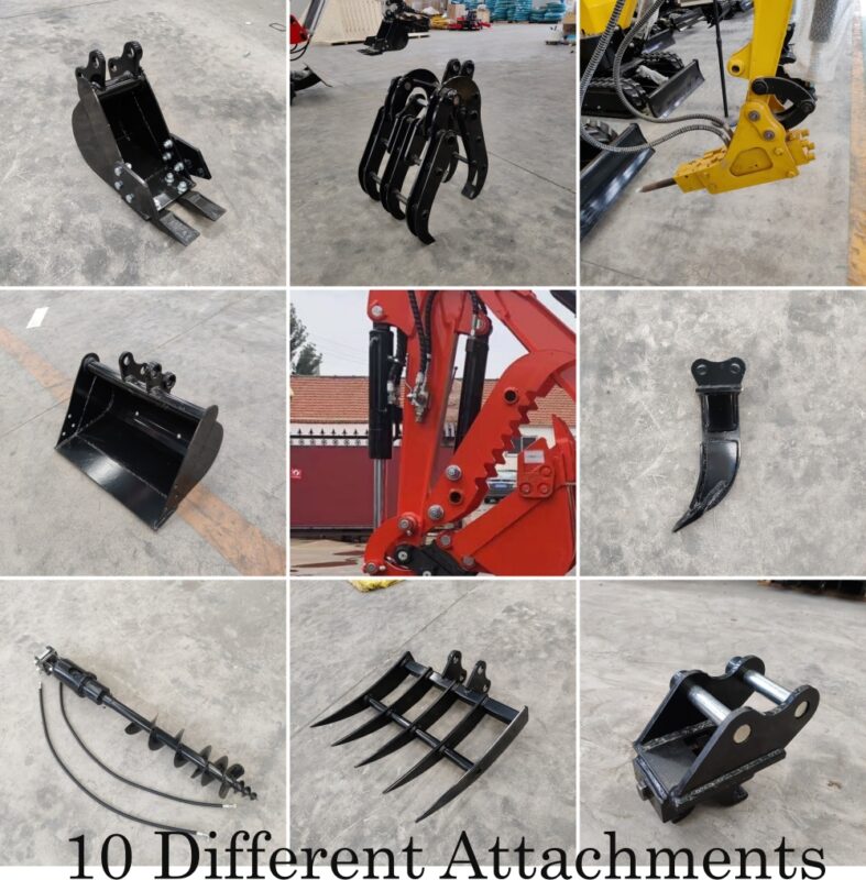 mini excavator attachments